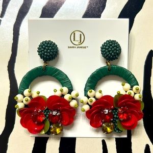 Laura Janelle mistletoe statement earrings
